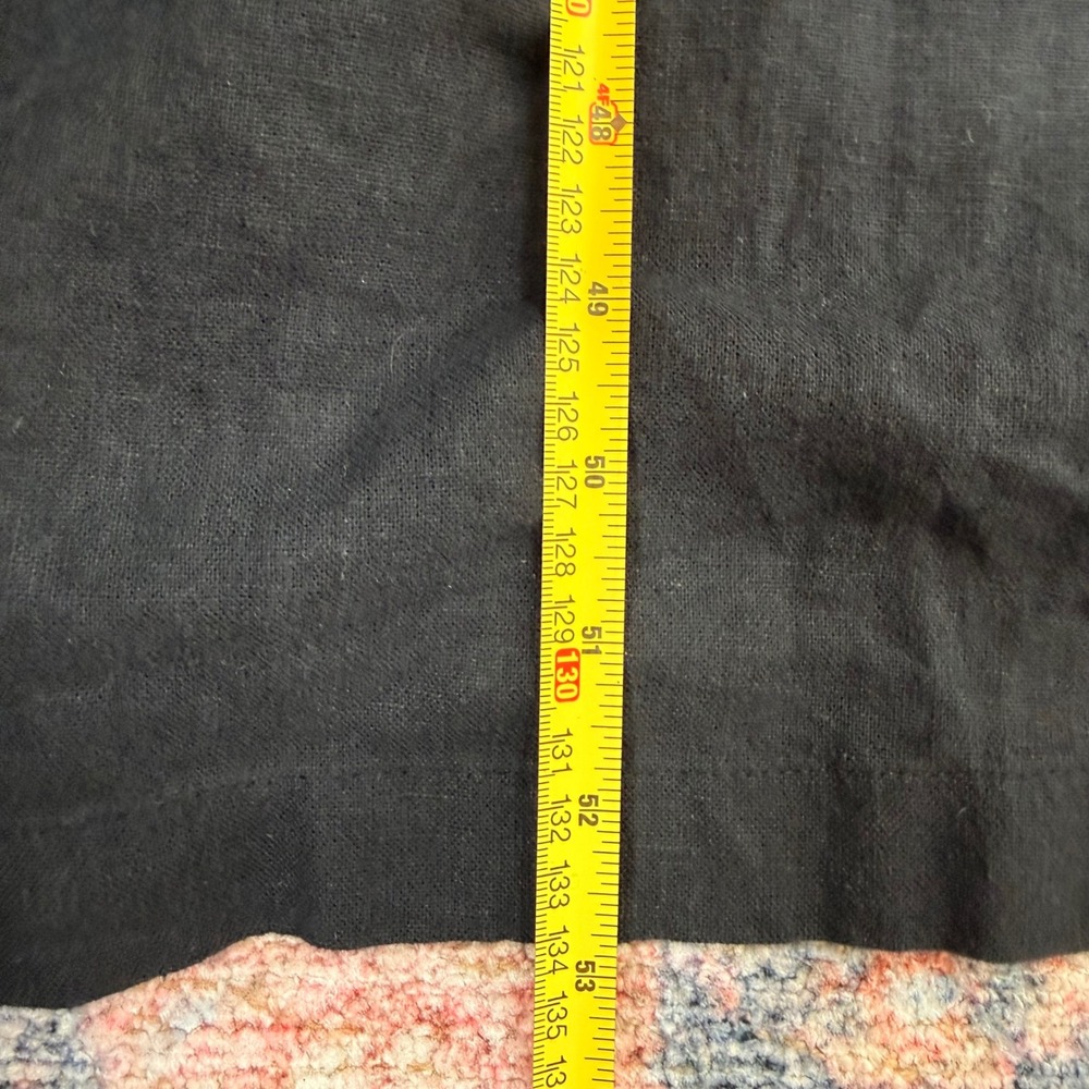 Abercrombie & Fitch Black Linen Blend Square Neck Shift Maxi Dress Sleeveless Sm - Picture 15 of 15